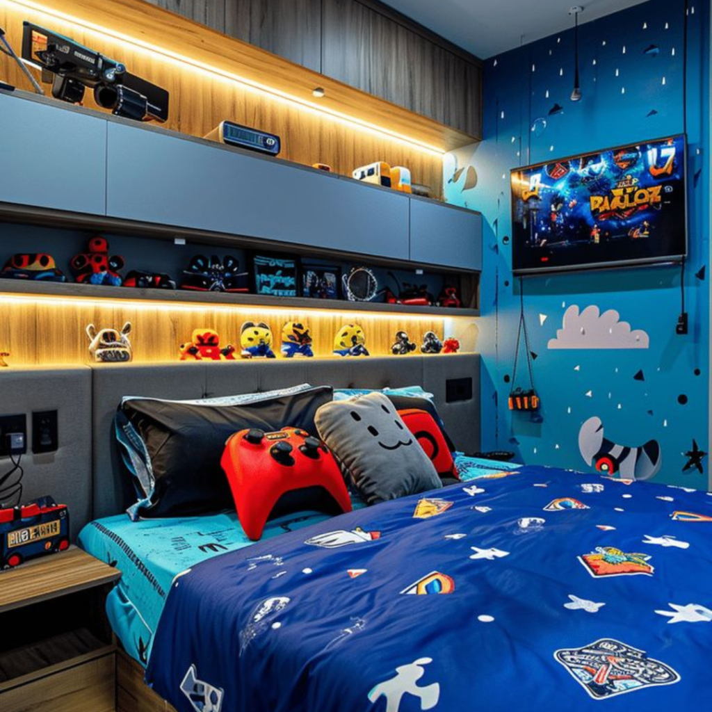 Kids Bedroom with fitted furniture